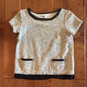 White House Black Market Tweed Top